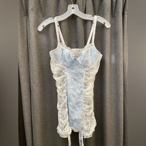 Two Pieces Blue & White Lingerie Set